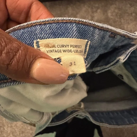 Madewell high-waisted wide leg jeans - Picture 4 of 7